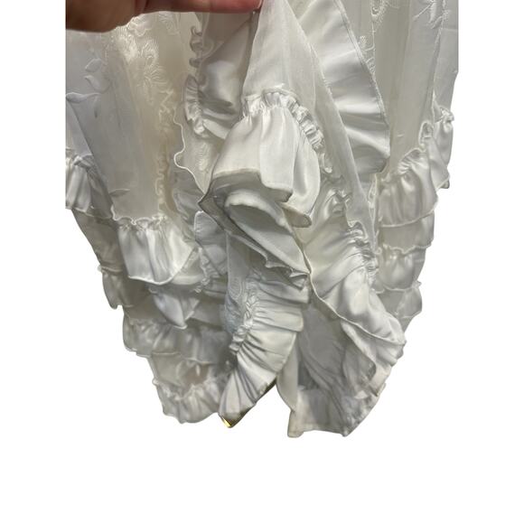 V. Chapman Carmella Long-Sleeve Ruffled Chiffon Maxi Dress - Picture 11 of 15